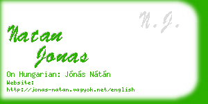 natan jonas business card